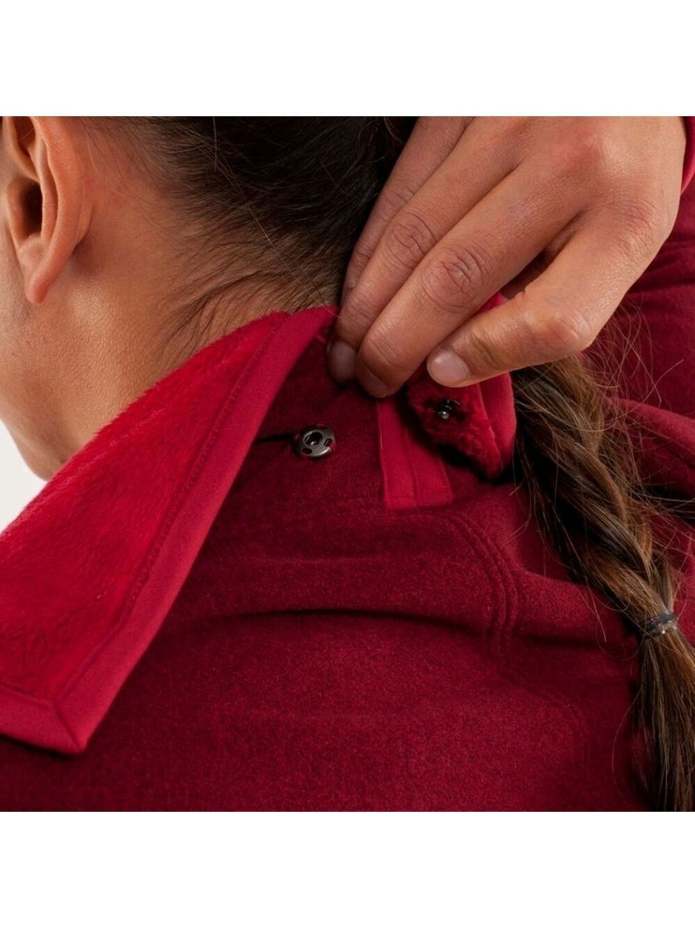 Lululemon Presence Of Mind Jacket Deepest Cranberry Size 6 Fleece Burgundy Red - Picture 5 of 13
